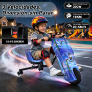 Honeywhale 007R Triciclo Eléctrico Infantil 300W - Bluetooth, Luces LED, 3 Velocidades y Giro 360 Grados - Imagem 3