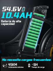 Honeywhale BW02 Bicicleta Eléctrica Plegable Neumático 20x3.0 Motor 790W Batería 48V 10.4Ah - Image 3