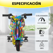 Honeywhale 008U Triciclo Eléctrico Infantil con Luces RGB, Bluetooth y Giro 360° - Imagem 4