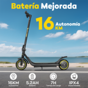 HONEYWHALE M1 Lite Patinete Eléctrico 500W Negro-Amarillo Plegable con Bluetooth y LED - Image 3