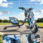 Honeywhale 007C Triciclo Eléctrico Infantil 300W - Bluetooth, Luces LED, 3 Velocidades y Giro 360 Grados - Imagem 4