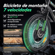 Honeywhale S8 Bicicleta Eléctrica de Montaña Llanta 26 Motor 450W Batería 36V 15Ah 7 Velocidades Y-Bike para Todo Tipo de Terreno Carreteras y Playas - Image 5