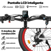 Honeywhale BK08 Bicicleta Eléctrica Neumático Fat 26x4" Motor Doble 1050W*2 Batería 48V 23.5Ah 21V - Image 5