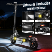 HONEYWHALE G3 Pro Patinete Eléctrico Plegable Negro 48V 1640W con Ruedas 12" y Luz LED - Image 6