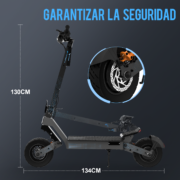 HONEYWHALE H4 Patinete Eléctrico Plegable Gris oscuro 60V 2400W con Ruedas 11" y Luz LED - Image 6