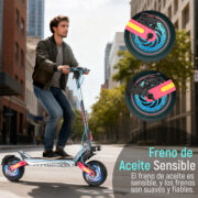 Honeywhale T8MAX Patinete Eléctrico Dual Motor 1000Wx2 52V 20AH Freno a Aceite 65km/h - Image 6