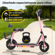 Honeywhale JL006 Scooter Eléctrico Infantil con Luces RGB Bluetooth Motor 300W Batería 3.6Ah y Kit de Protección - Image 6