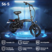 Honeywhale S6-S Bicicleta Eléctrica Plegable Motor 750W 48V Amortiguador Neumático 14" LCD - Image 6