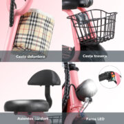 Honeywhale JL005 Scooter Eléctrico Infantil con altavoz Bluetooth Motor 350W Batería 3.6Ah Cesta Doble - Image 7