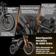 Honeywhale K6S Bicicleta Eléctrica Plegable 1080W Neumáticos Fat 20x4" Batería 48V 15.6Ah - Image 7