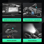 Honeywhale S8 Bicicleta Eléctrica de Montaña Llanta 26 Motor 450W Batería 36V 15Ah 7 Velocidades Y-Bike para Todo Tipo de Terreno Carreteras y Playas - Image 7