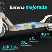 HONEYWHALE E9T Patinete Eléctrico Plegable Amarillo en Aleación de Aluminio con Bluetooth y Luz LED - Image 6
