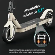 HONEYWHALE E9T Patinete Eléctrico Plegable Amarillo en Aleación de Aluminio con Bluetooth y Luz LED - Image 5