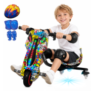 Honeywhale 008U Triciclo Eléctrico Infantil con Luces RGB, Bluetooth y Giro 360°