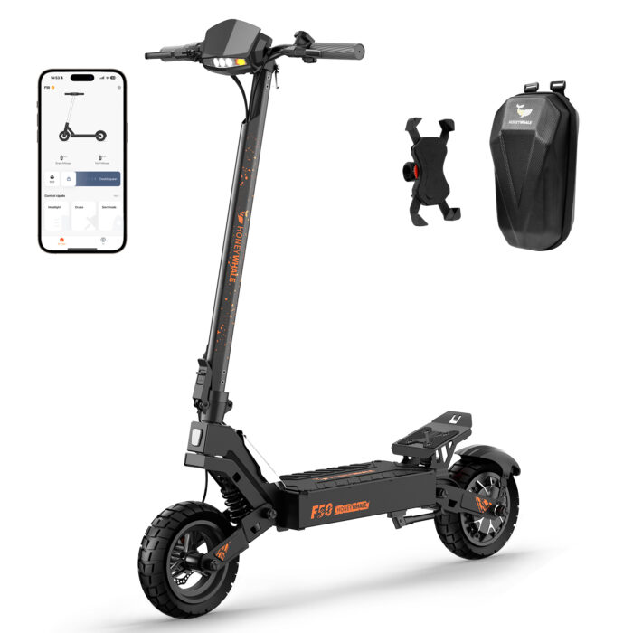 HONEYWHALE F50 Patinete Eléctrico 800W - Batería 48V 15Ah, Hasta 45 km/h, Autonomía 50 km, Ruedas 10" Tubeless y Control por App