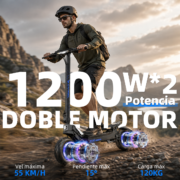 HONEYWHALE F50D Patinete Eléctrico Todoterreno Doble Motor 2x1200W - Imagem 2