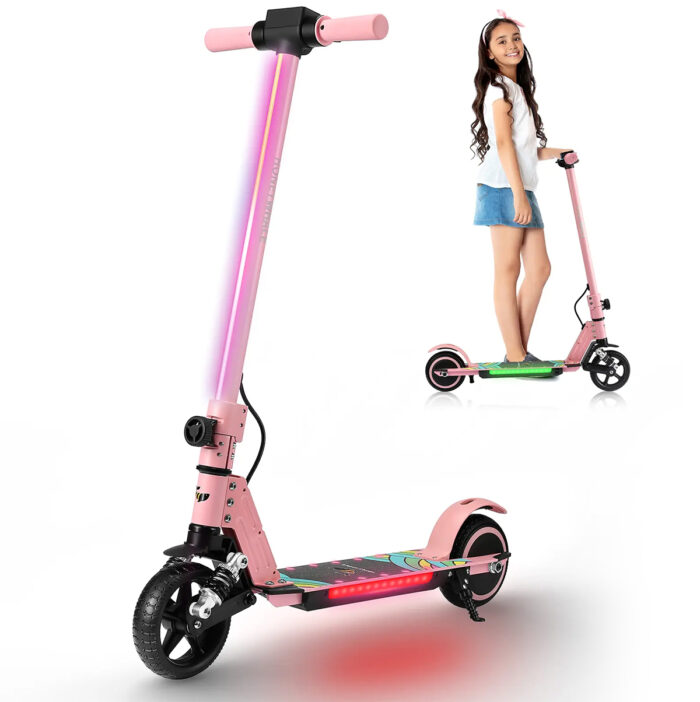 HONEYWHALE S2 MAX Patinete Plegable Rosa Aluminio Bluetooth LED Freno de Disco 120kg