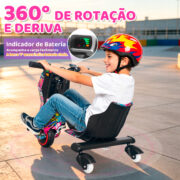 Honeywhale 008V Triciclo Eléctrico Infantil 240W - Bluetooth, Luces LED, 3 Velocidades y Giro 360 Grados - Imagen 3