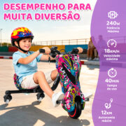 Honeywhale 008V Triciclo Eléctrico Infantil 240W - Bluetooth, Luces LED, 3 Velocidades y Giro 360 Grados - Imagen 4