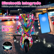 Honeywhale 008V Triciclo Eléctrico Infantil 240W - Bluetooth, Luces LED, 3 Velocidades y Giro 360 Grados - Imagen 5