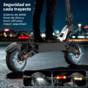 HONEYWHALE F50 Patinete Eléctrico 800W - Batería 48V 15Ah, Hasta 45 km/h, Autonomía 50 km, Ruedas 10" Tubeless y Control por App - Image 6