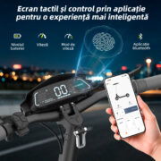 HONEYWHALE F50 Patinete Eléctrico 800W - Batería 48V 15Ah, Hasta 45 km/h, Autonomía 50 km, Ruedas 10" Tubeless y Control por App - Imagem 7