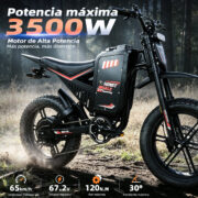 HONEYWHALE BK10 Bicicleta Eléctrica 3500W 60V 45Ah Fat Bike 20" - Image 2