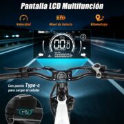 HONEYWHALE BK07 Bicicleta Eléctrica 2000W 48V 20Ah Fat Bike 26" - Image 9